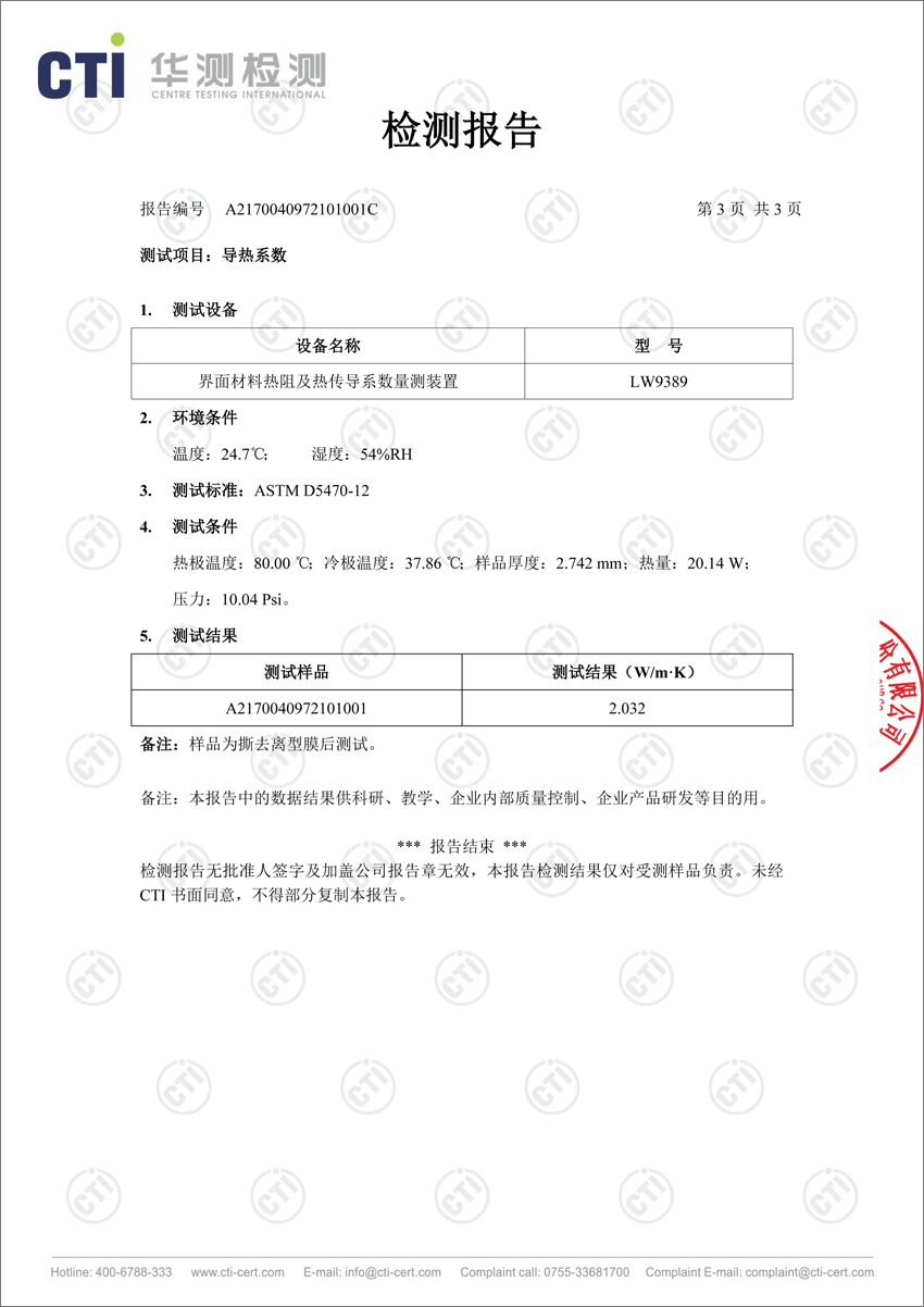 導(dǎo)熱硅膠片實測導(dǎo)熱系數(shù)